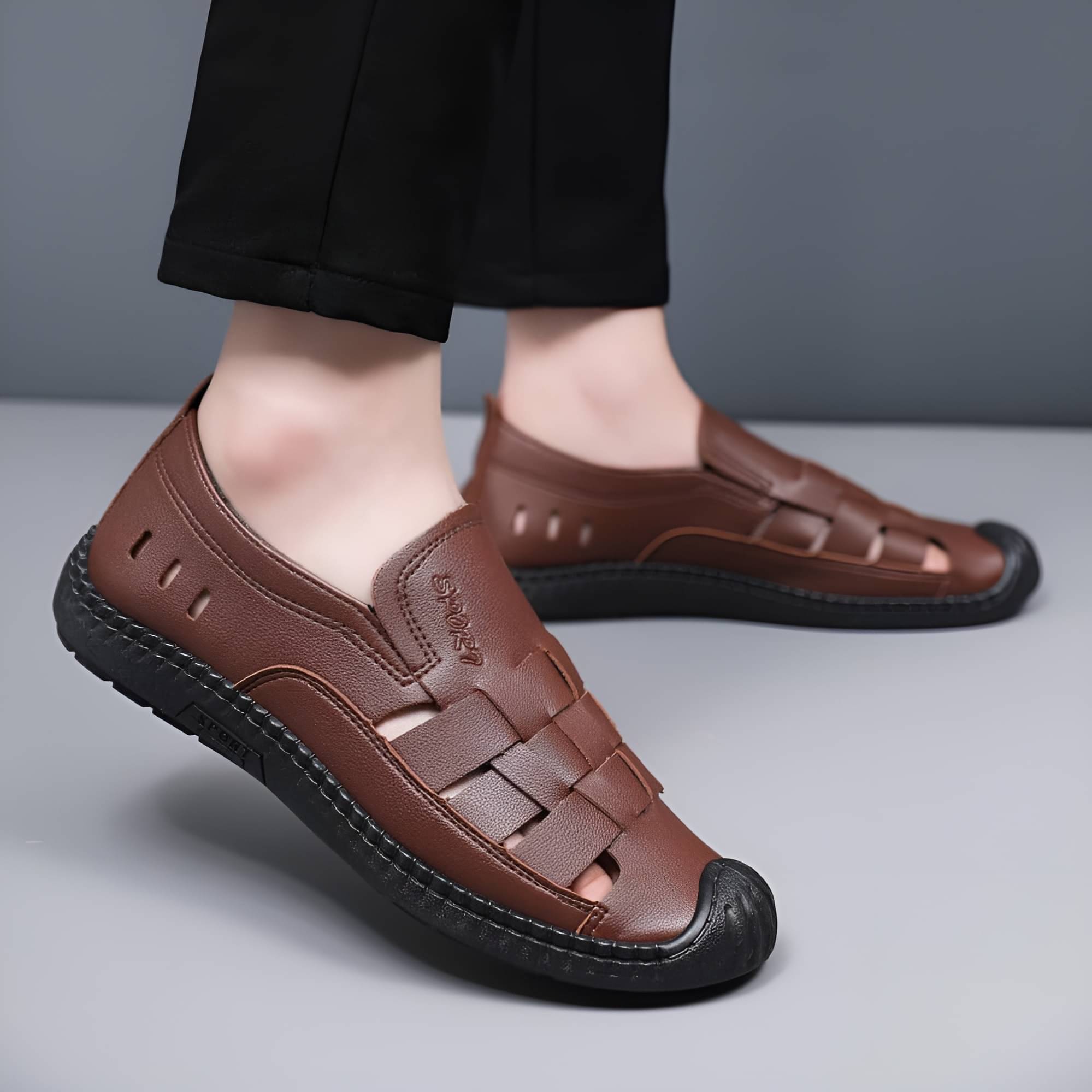 Asteroid - Brown Men's Sandals     			Asteroid - Brown Men's Sandals
