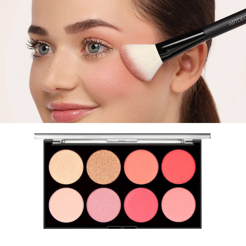 BLUST & FAMME 8 Color Waterproof Blusher Palette Pressed Powder With SPF 15 BLUST & FAMME 8 Color Waterproof Blusher Palette Pressed Powder With SPF 15