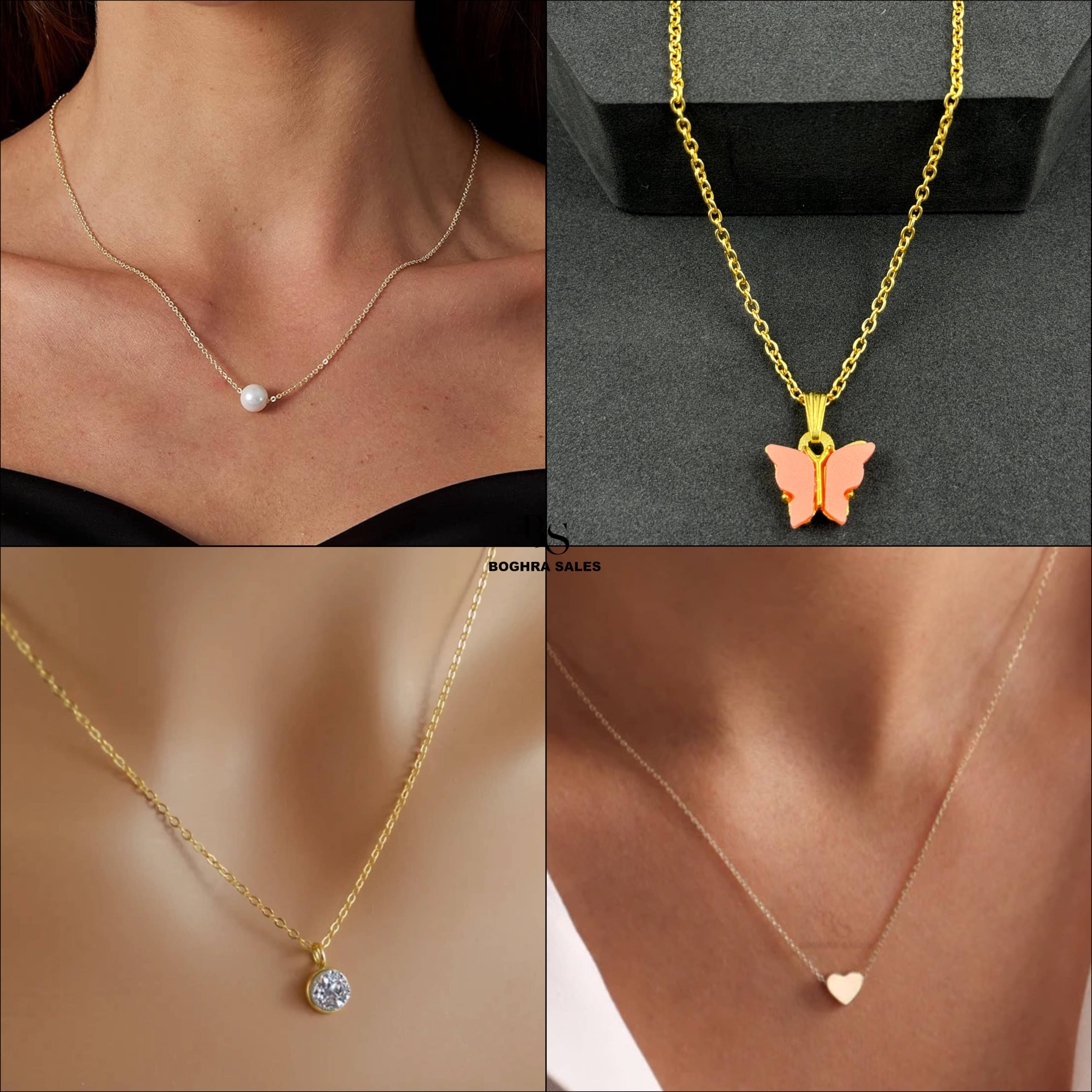     			BOGHRA SALES Gold Pendant set ( Pack of 4 )