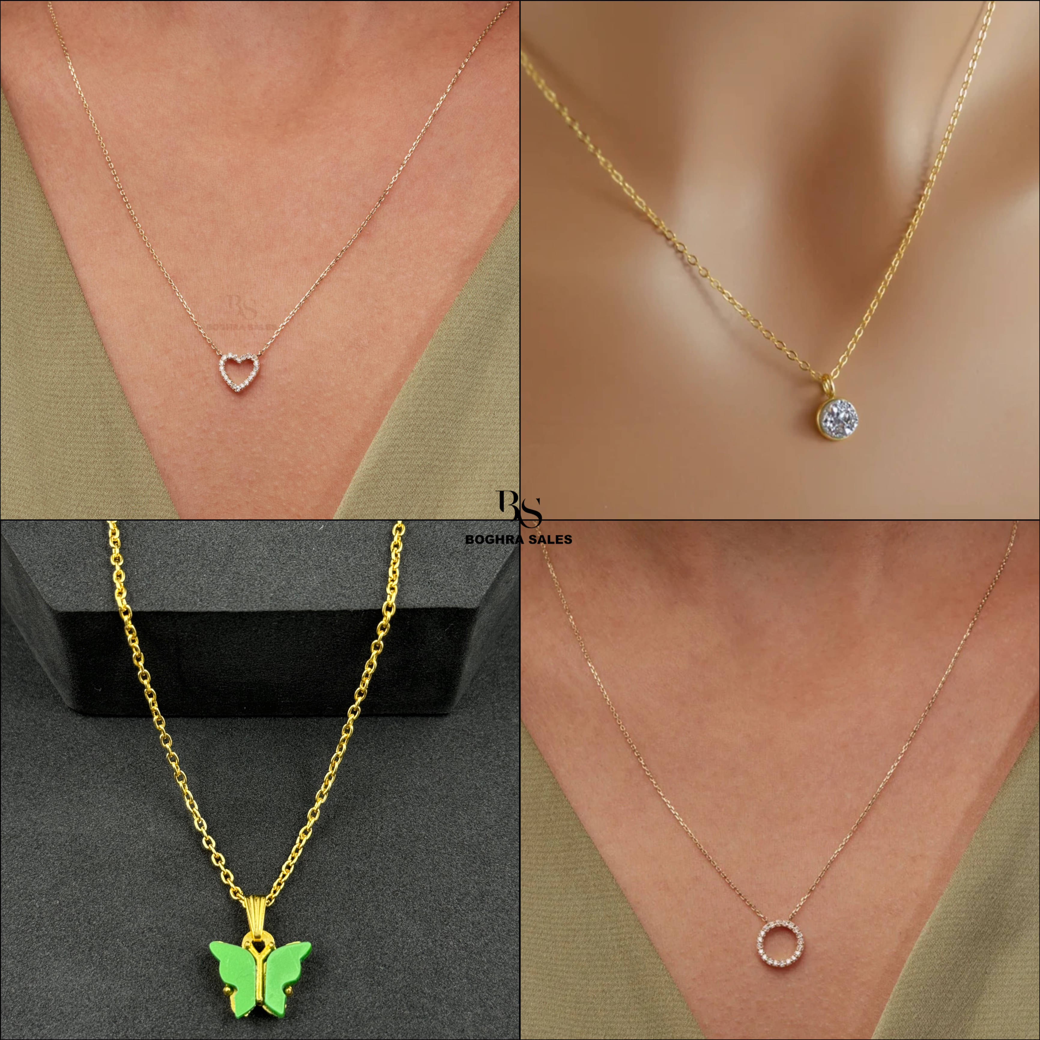BOGHRA SALES Gold Pendant set ( Pack of 4 ) BOGHRA SALES Gold Pendant set ( Pack of 4 )