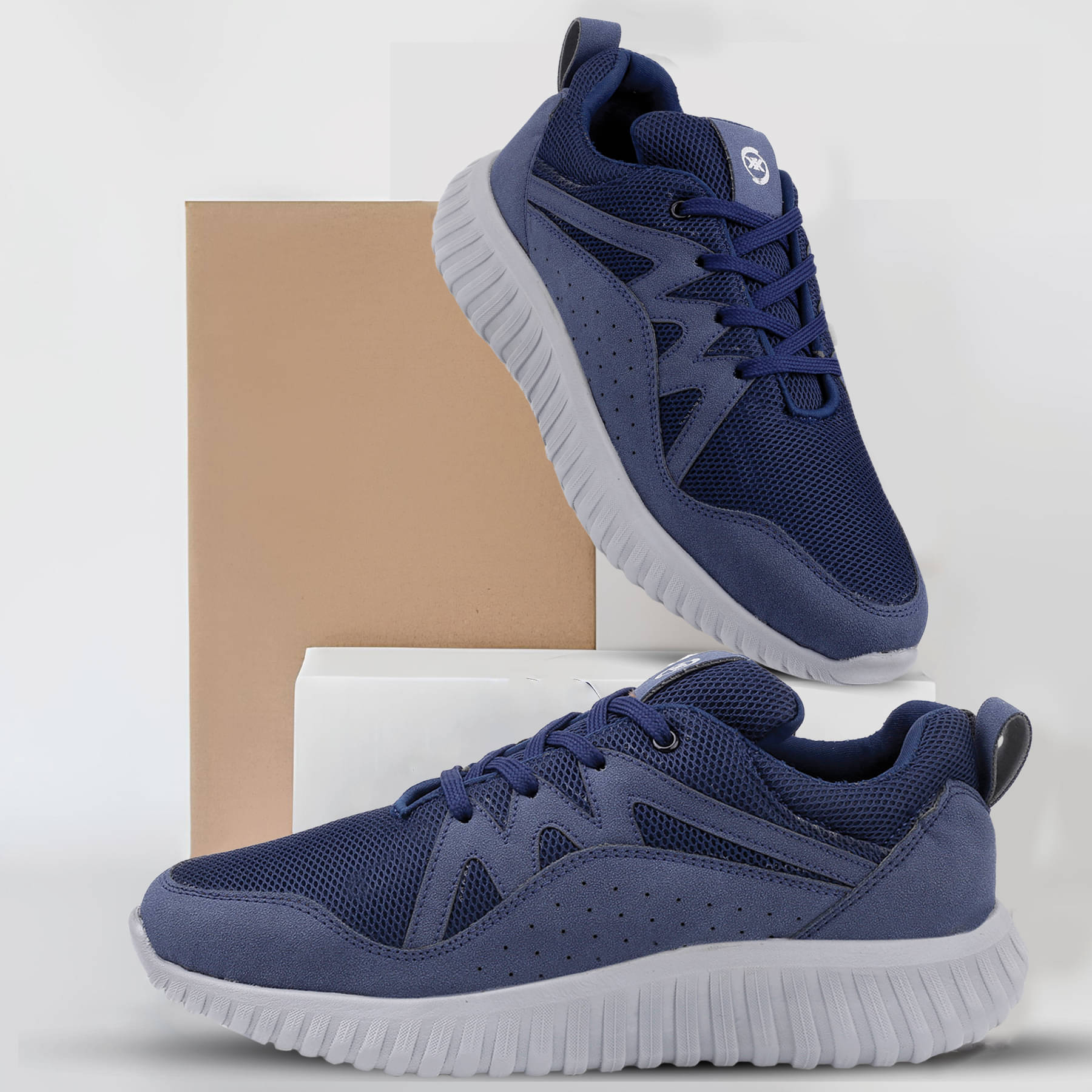     			BXXY Sports Running Lace Blue Men's Sports Running Shoes