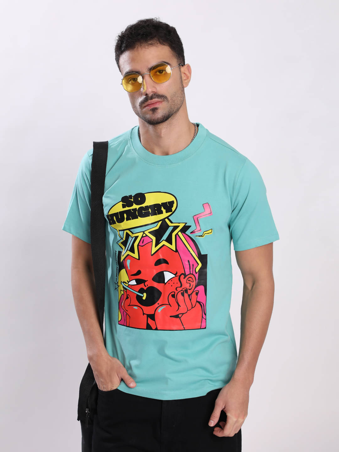 Bene Kleed Men 100% Cotton Regular Fit Printed T-Shirt ( Blue ) Bene Kleed Men 100% Cotton Regular Fit Printed T-Shirt ( Blue )