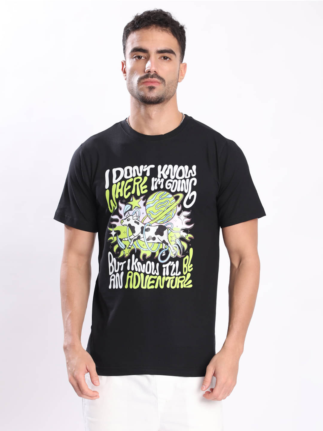 Bene Kleed Men Cotton Blend Regular Fit Printed T-Shirt ( Black ) Bene Kleed Men Cotton Blend Regular Fit Printed T-Shirt ( Black )