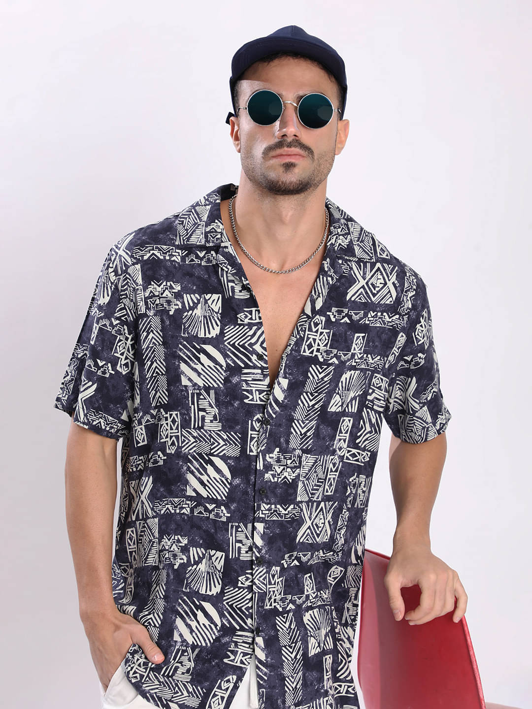 Bene Kleed Rayon Regular Fit Printed Half Sleeves Men's Casual Shirt - Blue ( Pack of 1 ) Bene Kleed Rayon Regular Fit Printed Half Sleeves Men's Casual Shirt - Blue ( Pack of 1 )