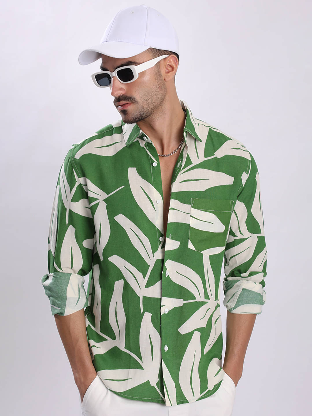 Bene Kleed Viscose Slim Fit Printed Full Sleeves Men's Casual Shirt - Green ( Pack of 1 )     			Bene Kleed Viscose Slim Fit Printed Full Sleeves Men's Casual Shirt - Green ( Pack of 1 )