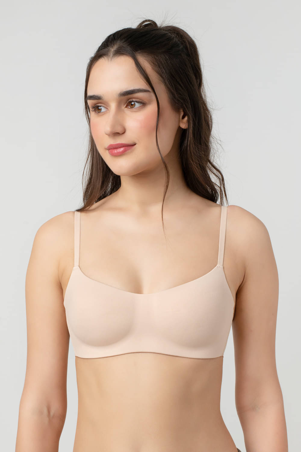     			Bodyline Pack of 1 Nylon Lightly Padded Everyday Bra For Women ( Beige )