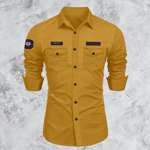 DEVILFASHION Rayon Regular Fit Solids Full Sleeves Men's Casual Shirt - Yellow ( Pack of 1 ) DEVILFASHION Rayon Regular Fit Solids Full Sleeves Men's Casual Shirt - Yellow ( Pack of 1 )