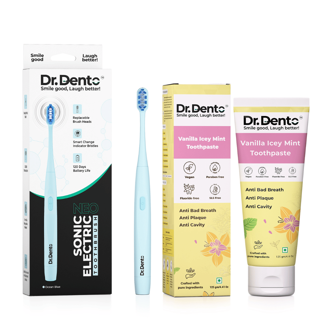     			Dr.Dento Vanilla Icey Mint Toothpaste with Electric Toothbrush
