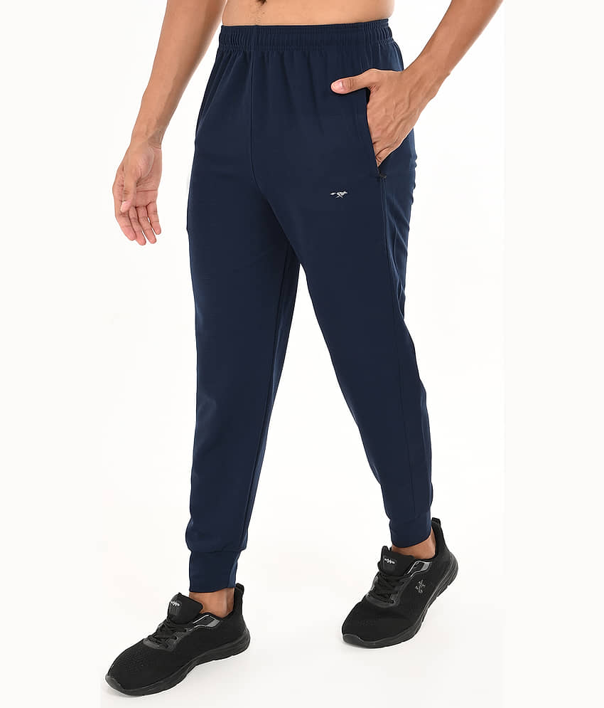 FROSEN FOX Navy Cotton Blend Men's Joggers ( Pack of 1 ) - Track Pants | Buy online on ZillyBuy