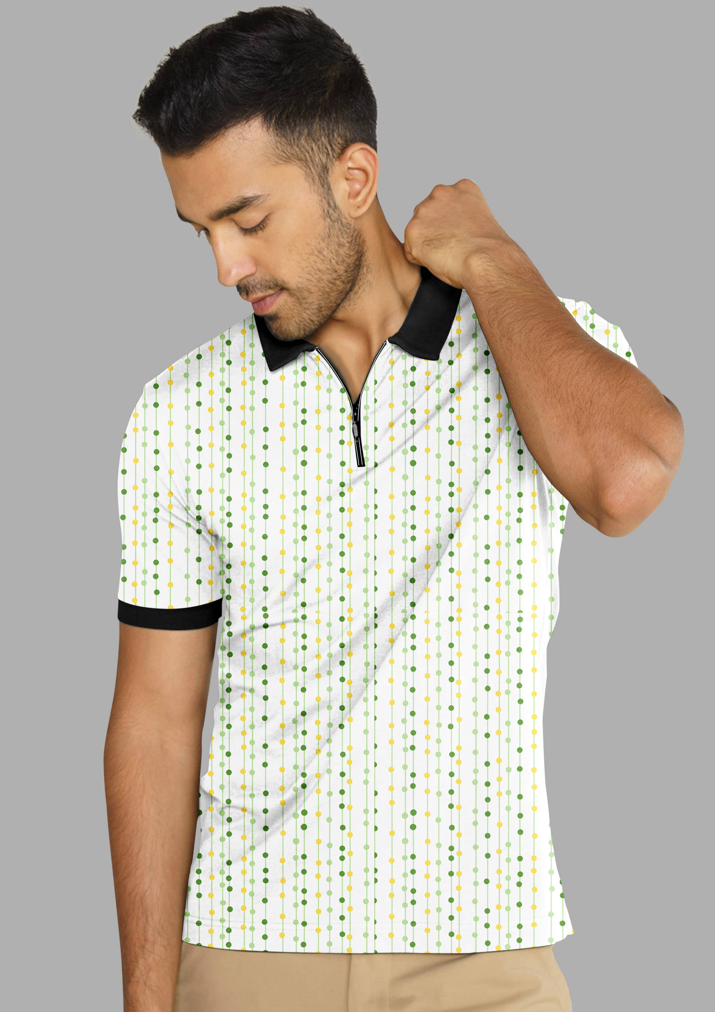 FTX Men Lycra Regular Fit Printed Polo T Shirt ( Multicolor ) FTX Men Lycra Regular Fit Printed Polo T Shirt ( Multicolor )