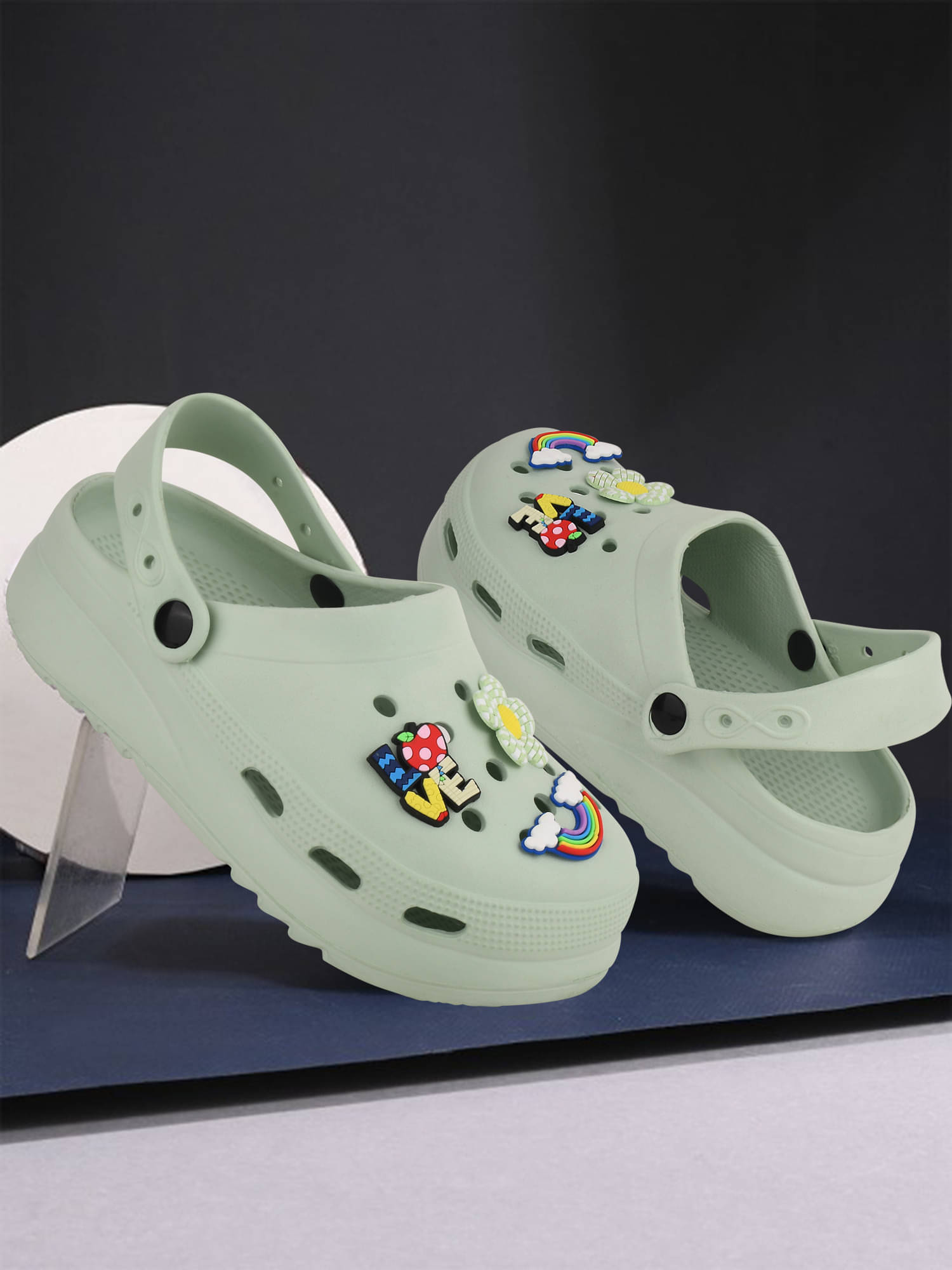     			Gokik Green Women's Clogs