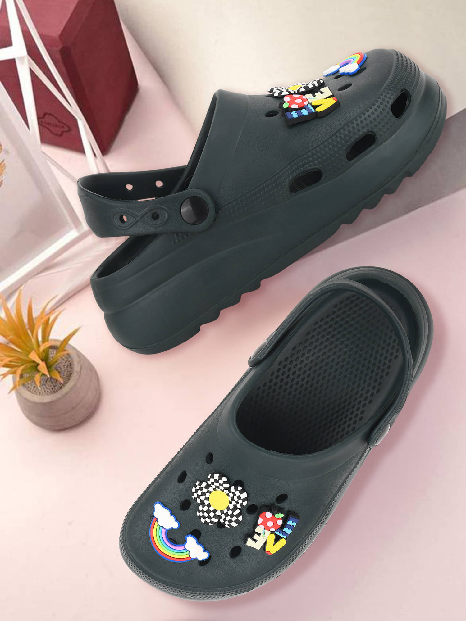     			Gokik Olive Women's Clogs