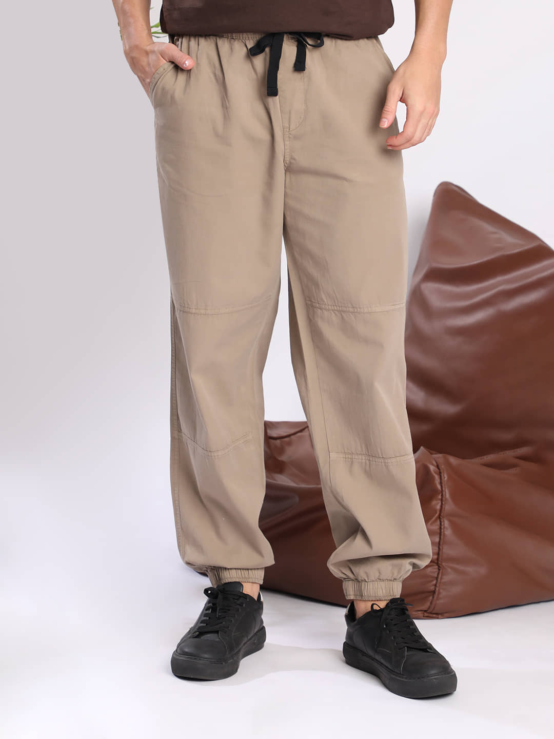 IVOC Relax Flat Men's Joggers - Brown ( Pack of 1 ) - Trousers | Buy online on ZillyBuy