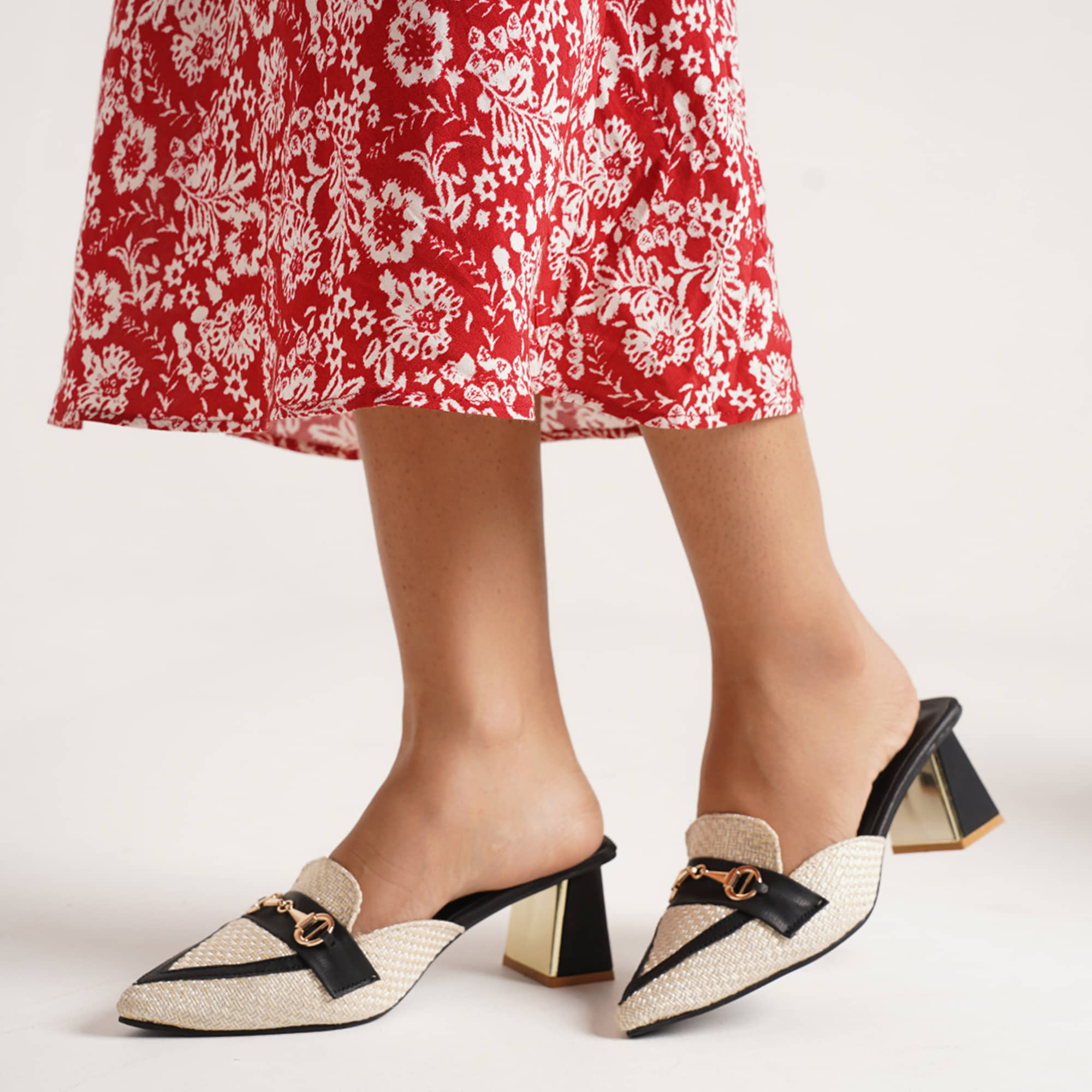 JM Looks Black Women's Mules Heels - Heels | Buy online on ZillyBuy