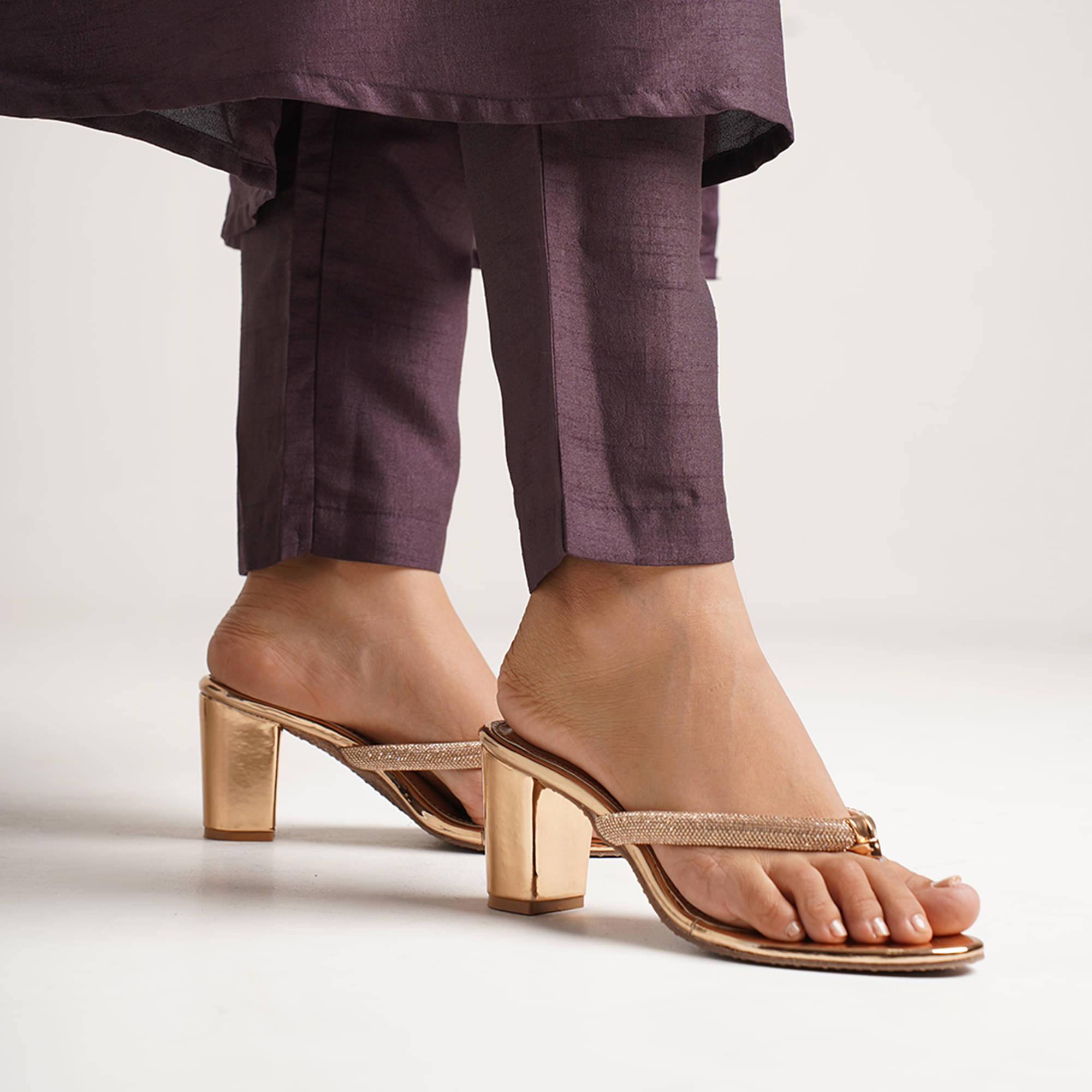 JM Looks Pink Women's Slip On Heels JM Looks Pink Women's Slip On Heels