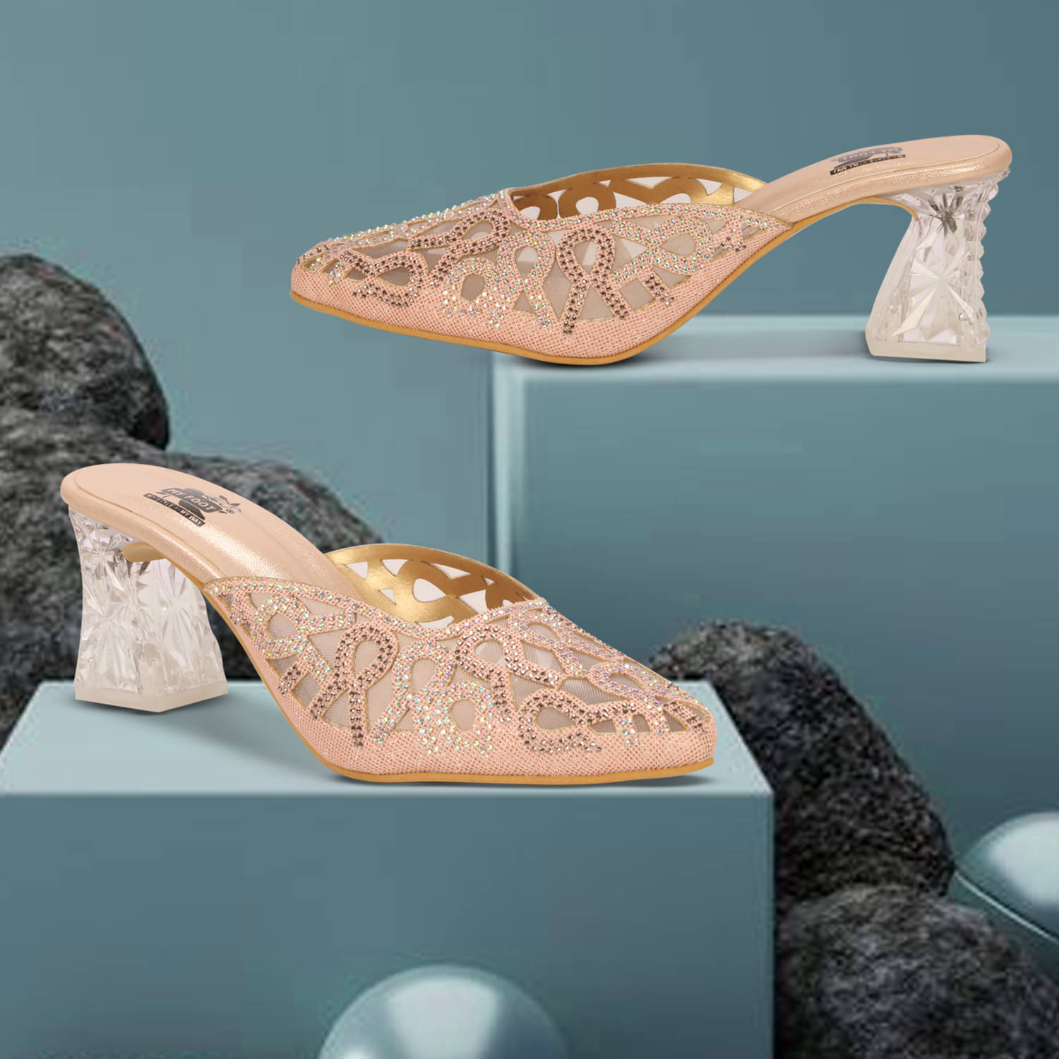     			MY FOOT MY STYLE MY WAY Fluorescent Pink Women's Ethnic Ballerinas