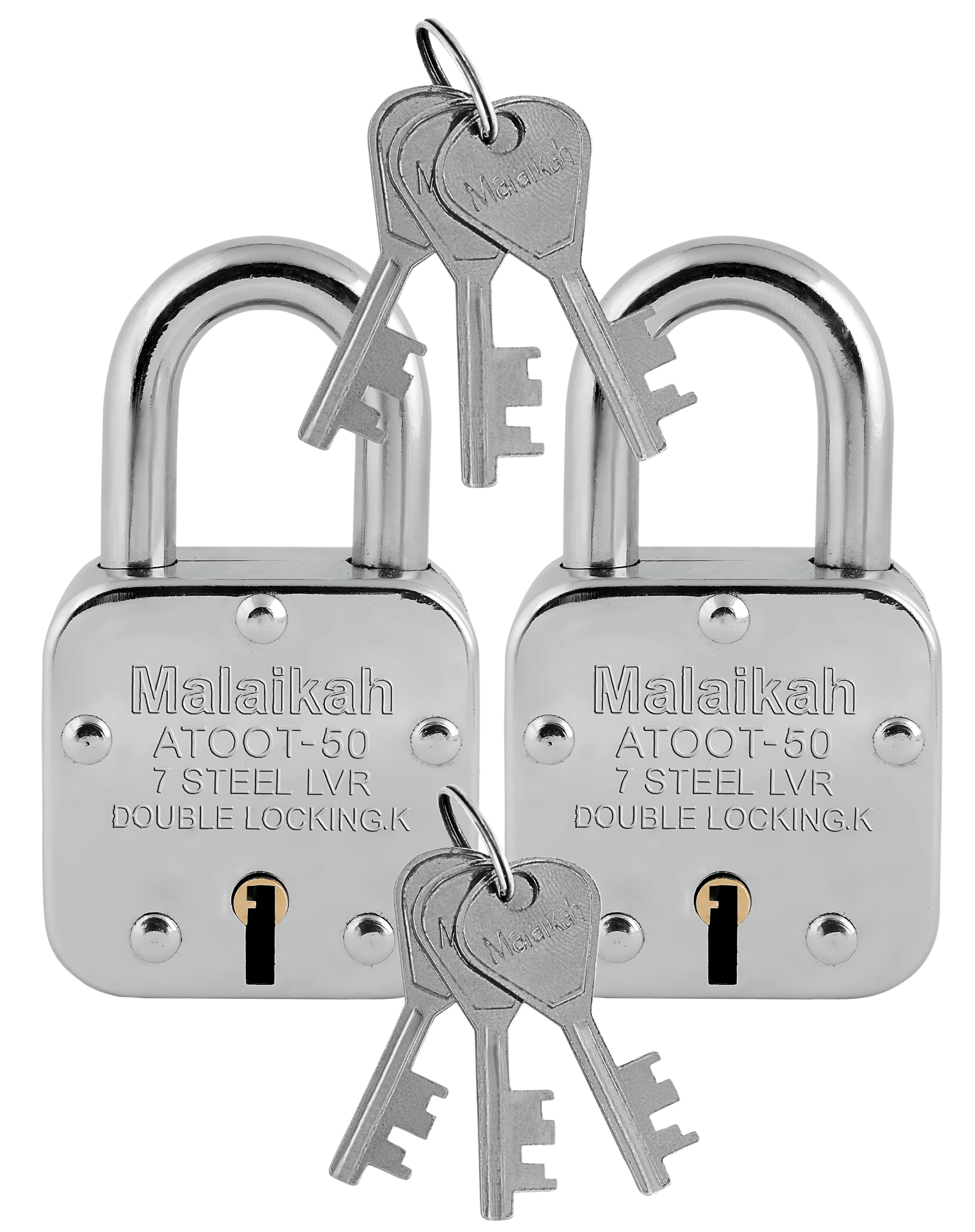 Malaikah Buy 1 Get 1 Free Atoot 50 Double Locking 7 Lever Pack Of 2