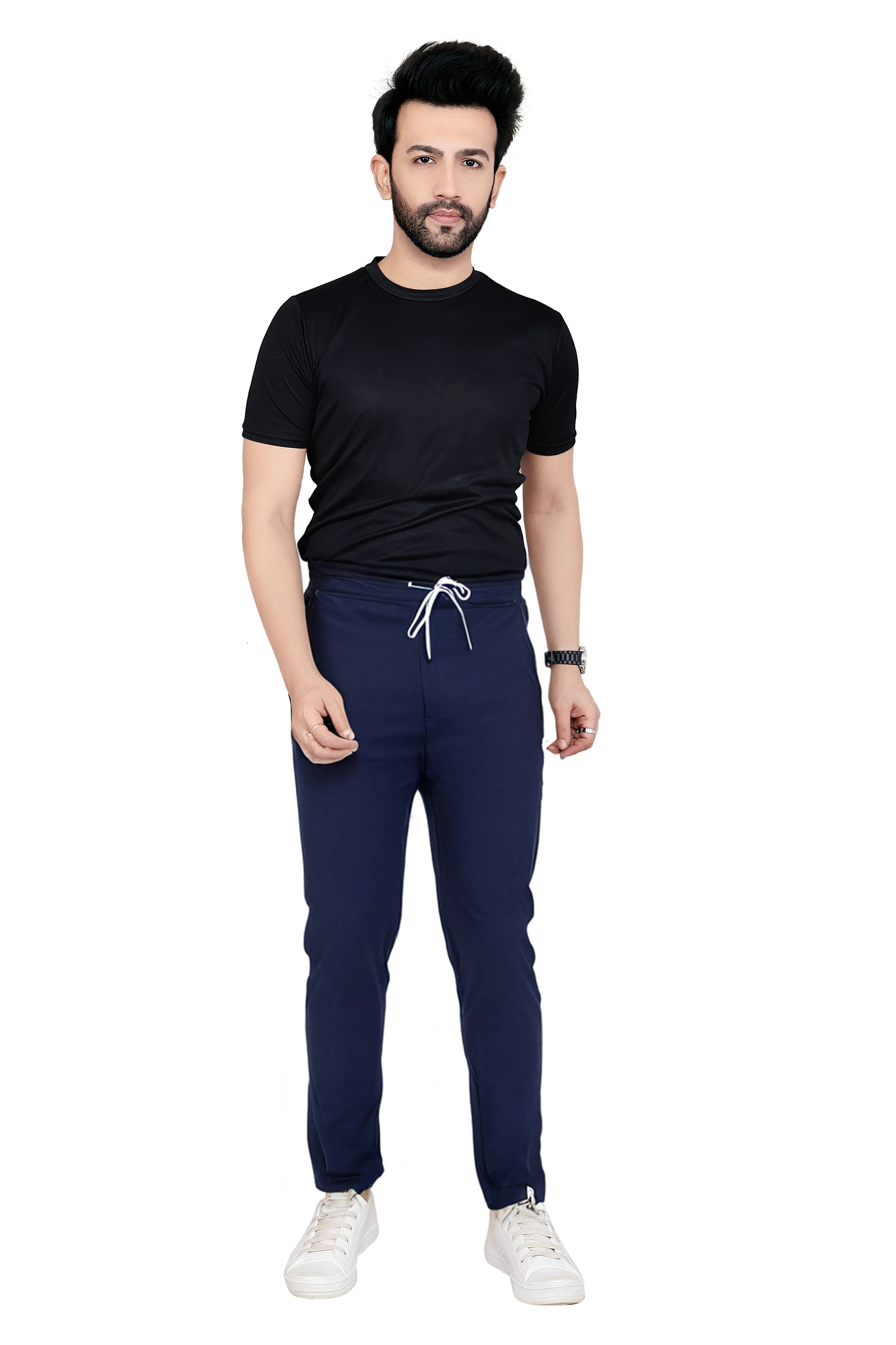 Neha Creations Navy Polyester Men's Trackpants ( Pack of 1 ) Neha Creations Navy Polyester Men's Trackpants ( Pack of 1 )