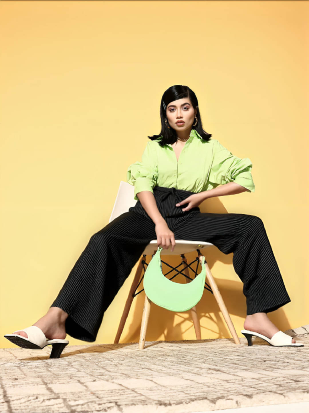     			PLUS PARADISE Pack of 1 Polyester Straight Women's Casual Pants ( Black )