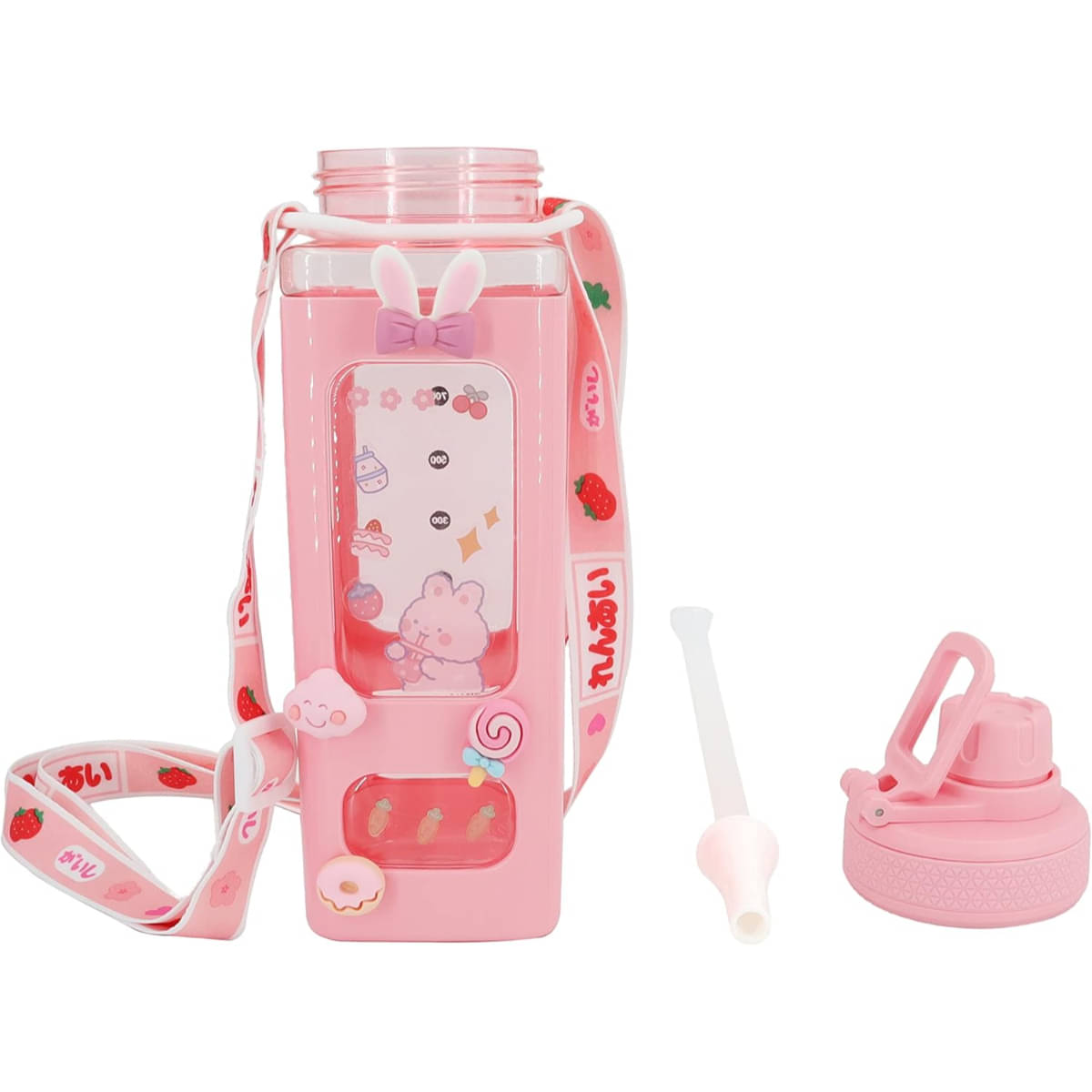 Radhe Fashion Cartoon water bottle for kids, kawaii water bottle Multicolour Plastic School Water Bottle 700 mL ( Set of 1 ) Radhe Fashion Cartoon water bottle for kids, kawaii water bottle Multicolour Plastic School Water Bottle 700 mL ( Set of 1 )