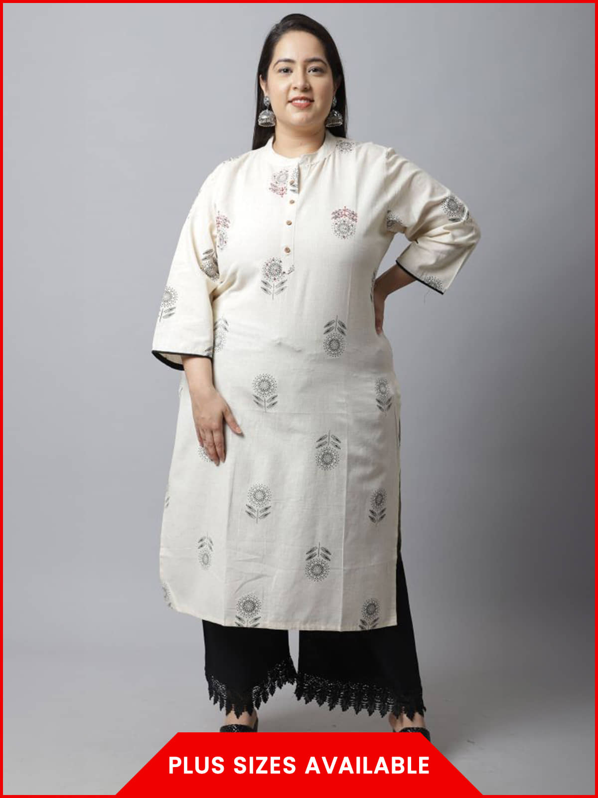 Rajnandini - White 100% Cotton Women's Straight Kurti ( Pack of 1 ) - Kurtis, Tunics | Buy online on ZillyBuy