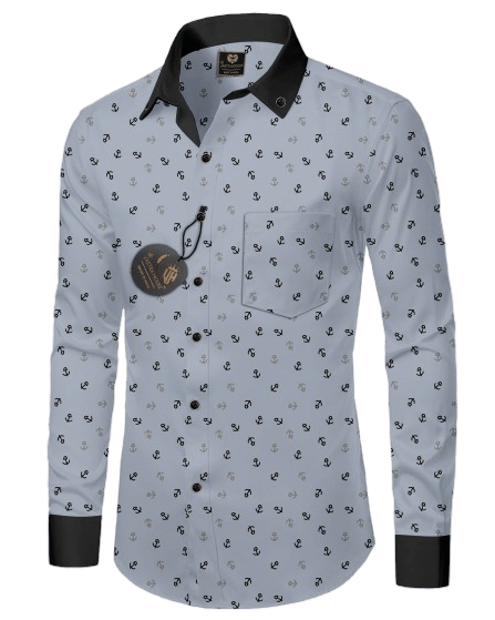 SHREE VASTRA HOUSE Cotton Blend Regular Fit Printed Full Sleeves Men's Casual Shirt - Grey ( Pack of 1 )     			SHREE VASTRA HOUSE Cotton Blend Regular Fit Printed Full Sleeves Men's Casual Shirt - Grey ( Pack of 1 )