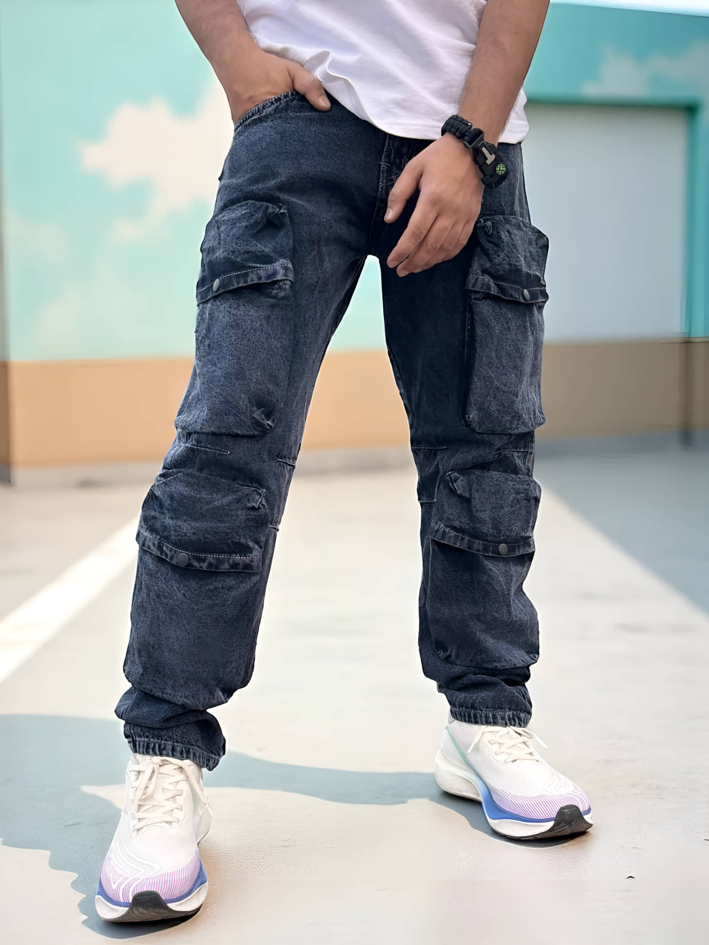 Styzon Faded Men's Jeans - Black ( Pack of 1 ) - Jeans | Buy online on ZillyBuy