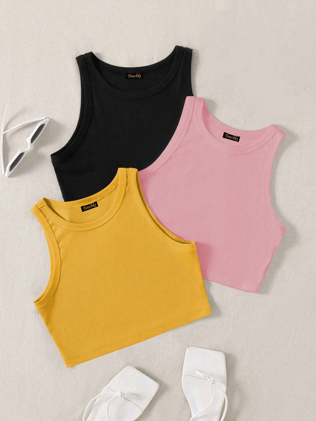 TOOCHKI Women's Lycra Crop Top ( Mustard ) TOOCHKI Women's Lycra Crop Top ( Mustard )