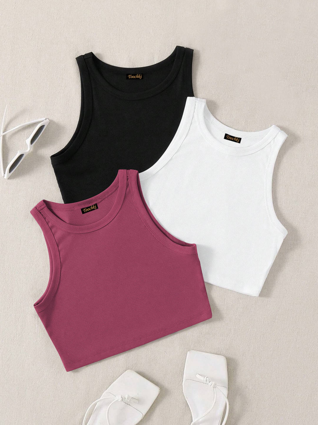 TOOCHKI Women's Lycra Tank Top ( Multicolor 5 ) TOOCHKI Women's Lycra Tank Top ( Multicolor 5 )