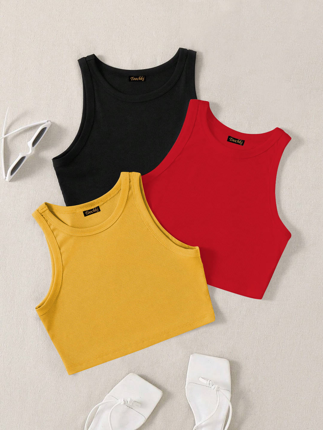     			TOOCHKI Women's Lycra Tank Top ( Multicolor 11 )