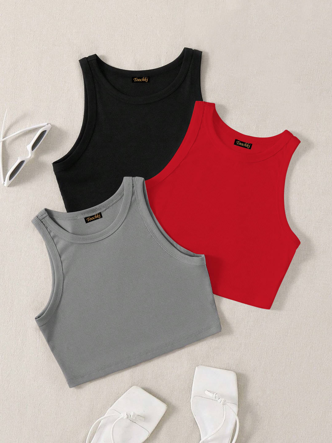     			TOOCHKI Women's Lycra Tank Top ( Multicolor 12 )