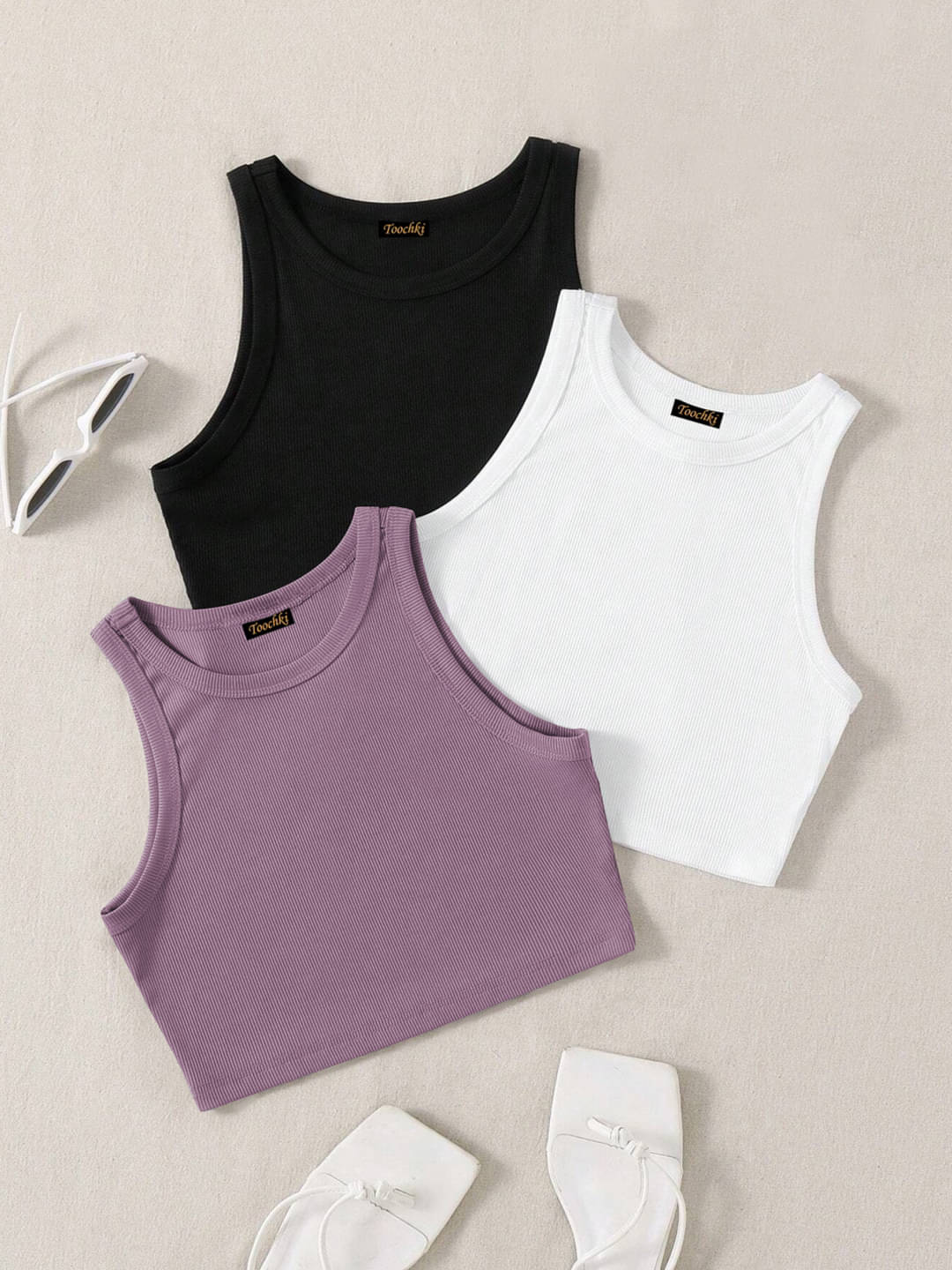 TOOCHKI Women's Lycra Tank Top ( Multicolor 4 )     			TOOCHKI Women's Lycra Tank Top ( Multicolor 4 )