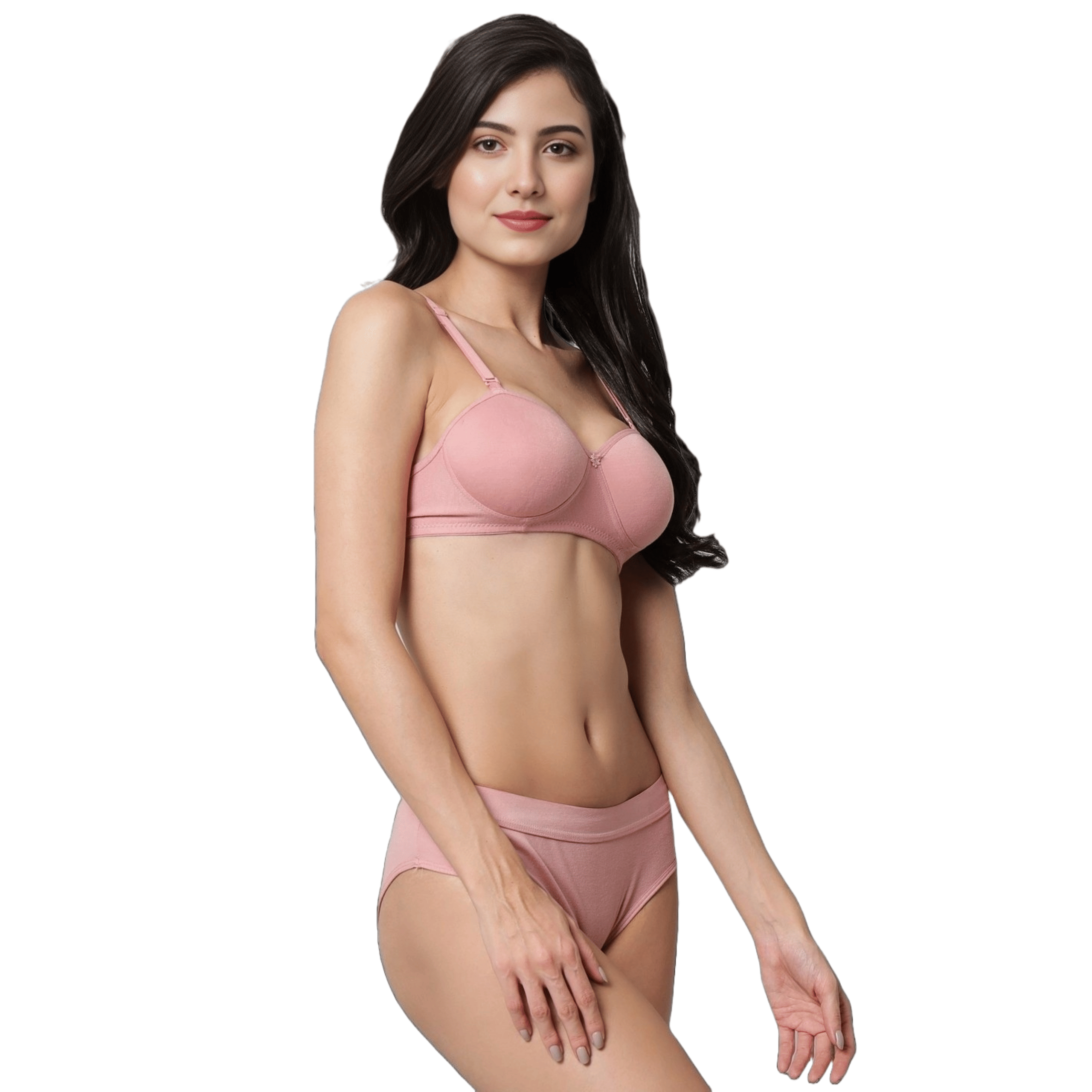 hani diva Pack of 1 Cotton Blend Bra & Panty Set For Women ( Pink )     			hani diva Pack of 1 Cotton Blend Bra & Panty Set For Women ( Pink )