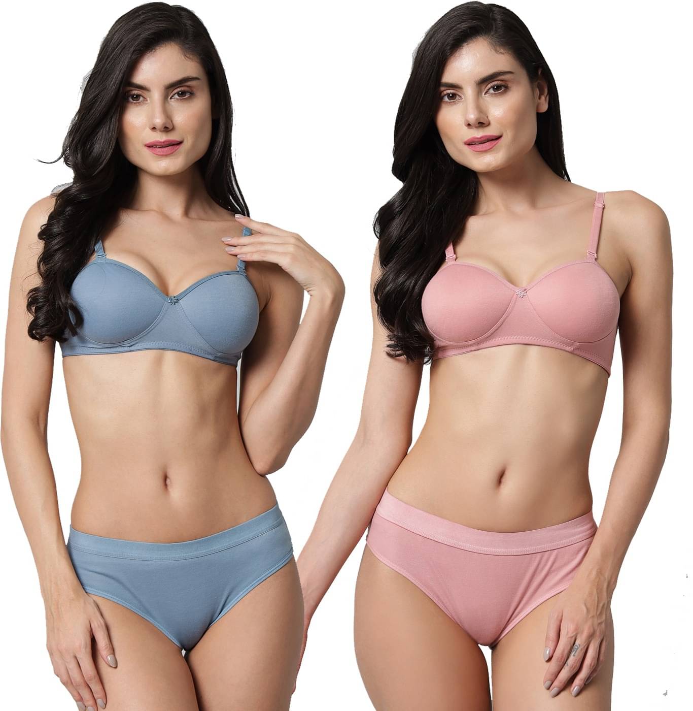     			hani diva Pack of 2 Cotton Blend Bra & Panty Set For Women ( Multicolor6 )