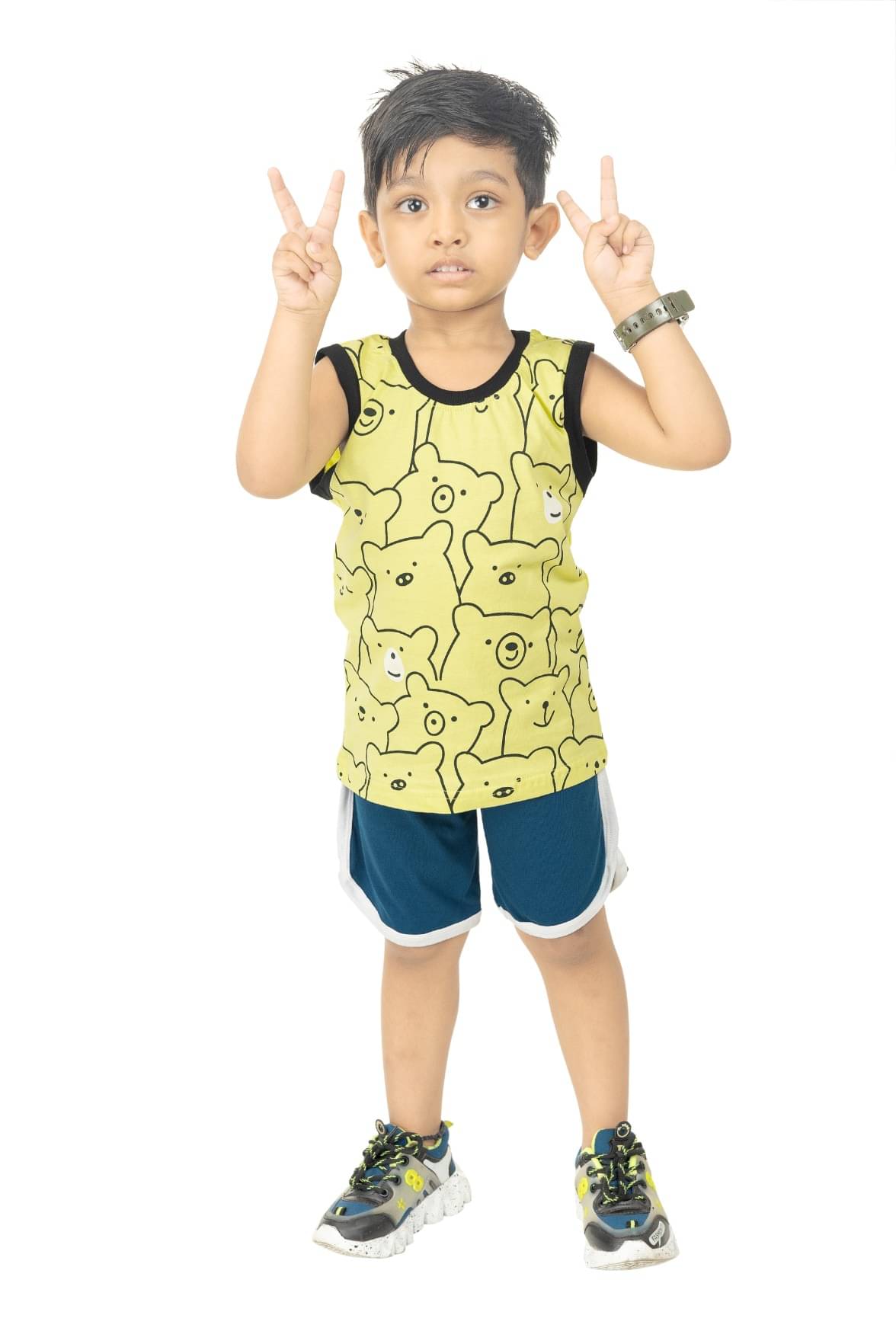    			s muktar garments Pack of 1 Unisex Cotton Blend T-Shirt & Shorts Set ( Multicolor )