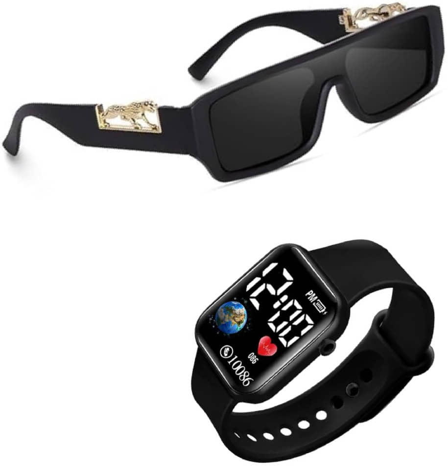 Walrus Black Square Sunglasses WS-VCT-III-020202