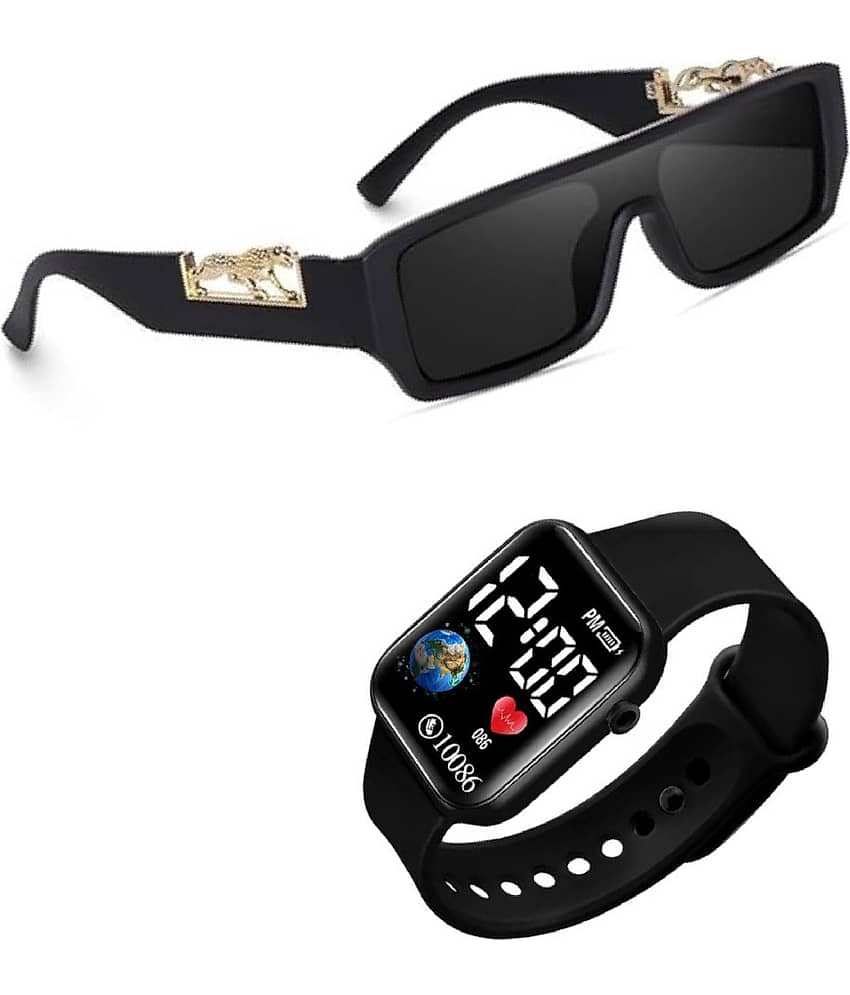 Walrus Black Square Sunglasses WS-VCT-III-020202