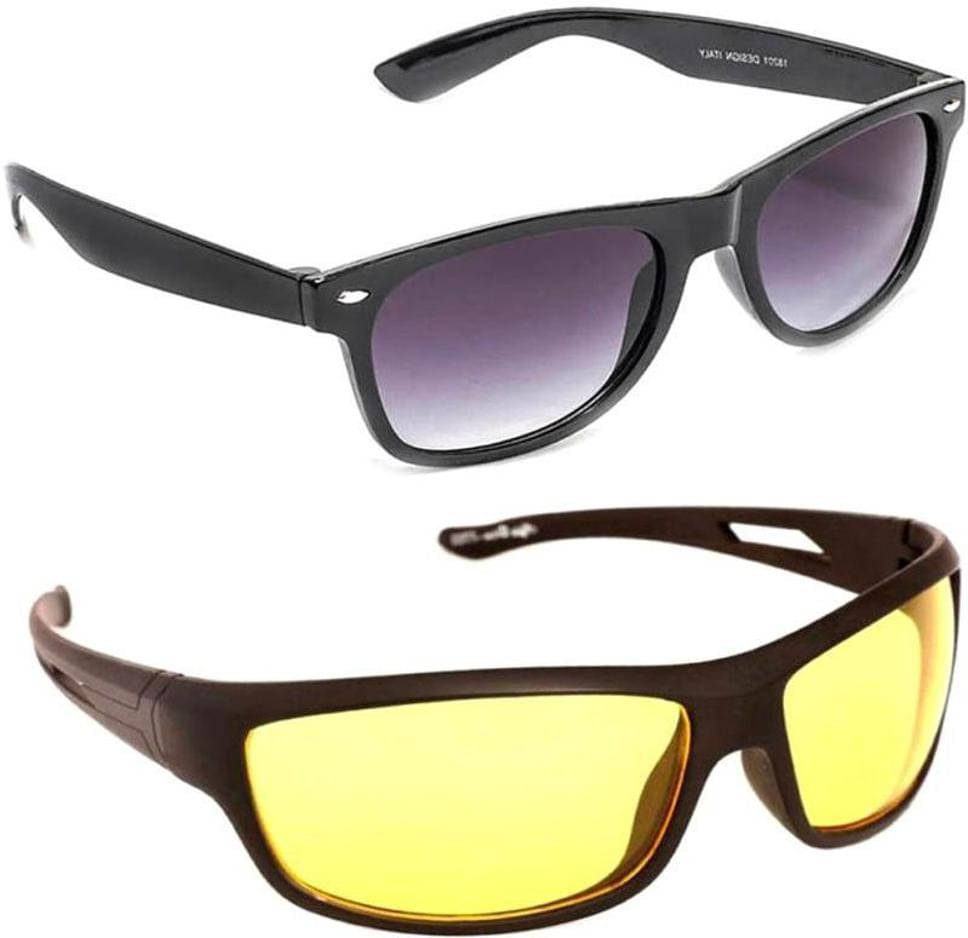 uzak Black Square Sunglasses ( Pack of 2 )     			uzak Black Square Sunglasses ( Pack of 2 )