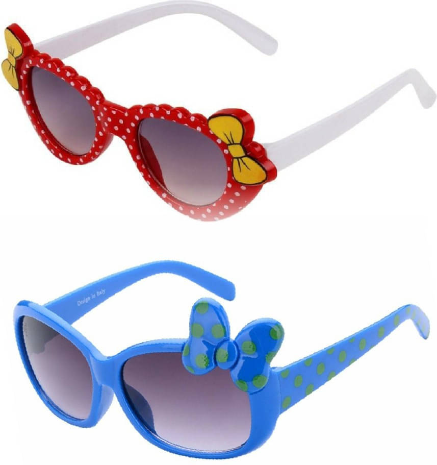 uzak Multicolor Butterfly Sunglasses ( Pack of 2 ) uzak Multicolor Butterfly Sunglasses ( Pack of 2 )