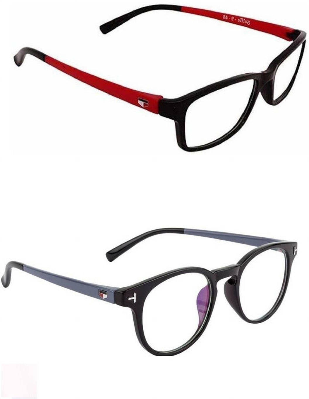     			uzak Multicolor Rectangular Eyeglass Frame ( Pack of 2 )