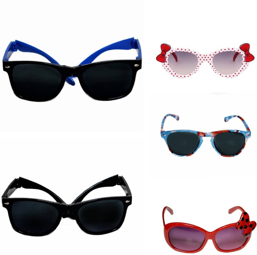     			uzak Multicolor Square Sunglasses ( Pack of 5 )