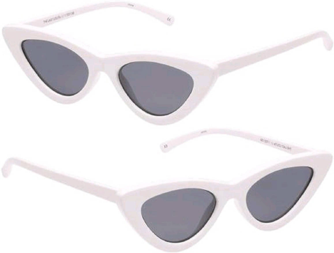     			uzak White Cat Eye Sunglasses ( Pack of 1 )