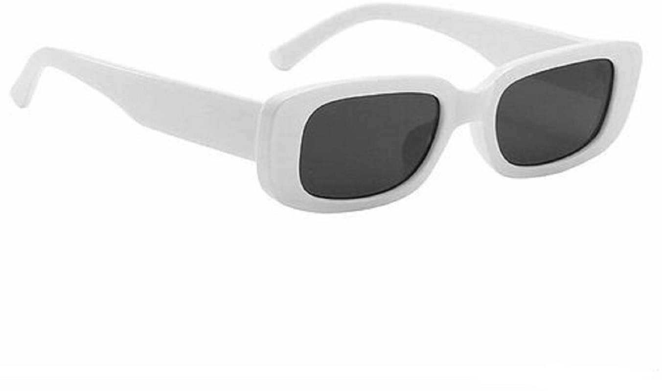     			uzak White Square Sunglasses ( Pack of 1 )