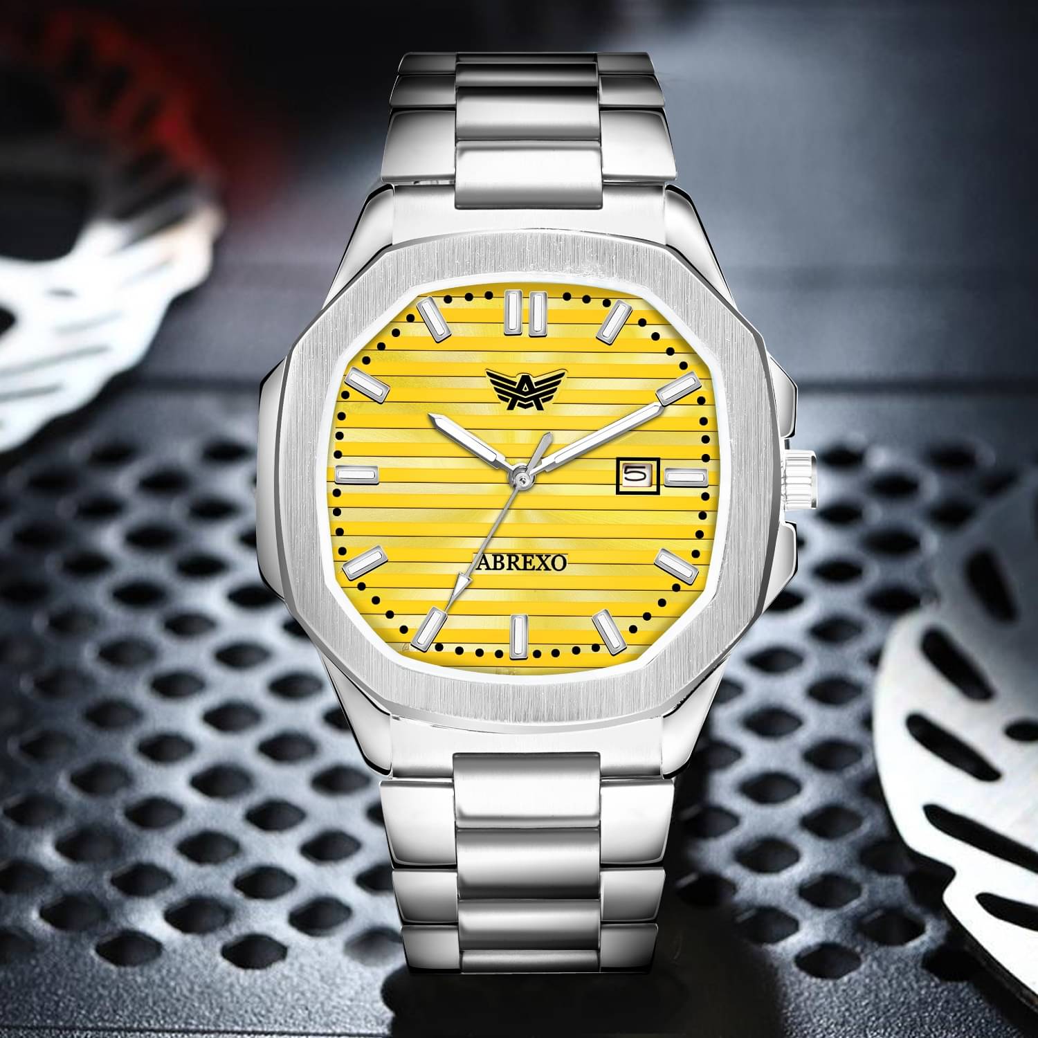     			Abrexo Silver Stainless Steel Analog Men's Watch