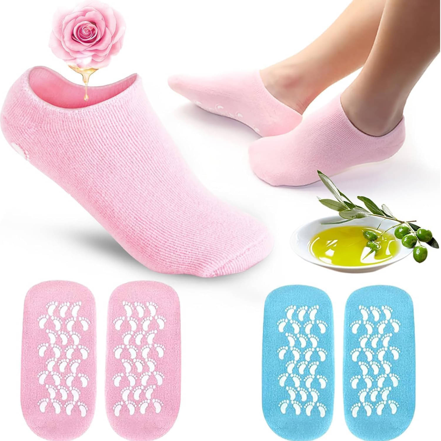     			Adbeni Pack of 2 Women's Silk Ankle Length Socks ( Multicolor )