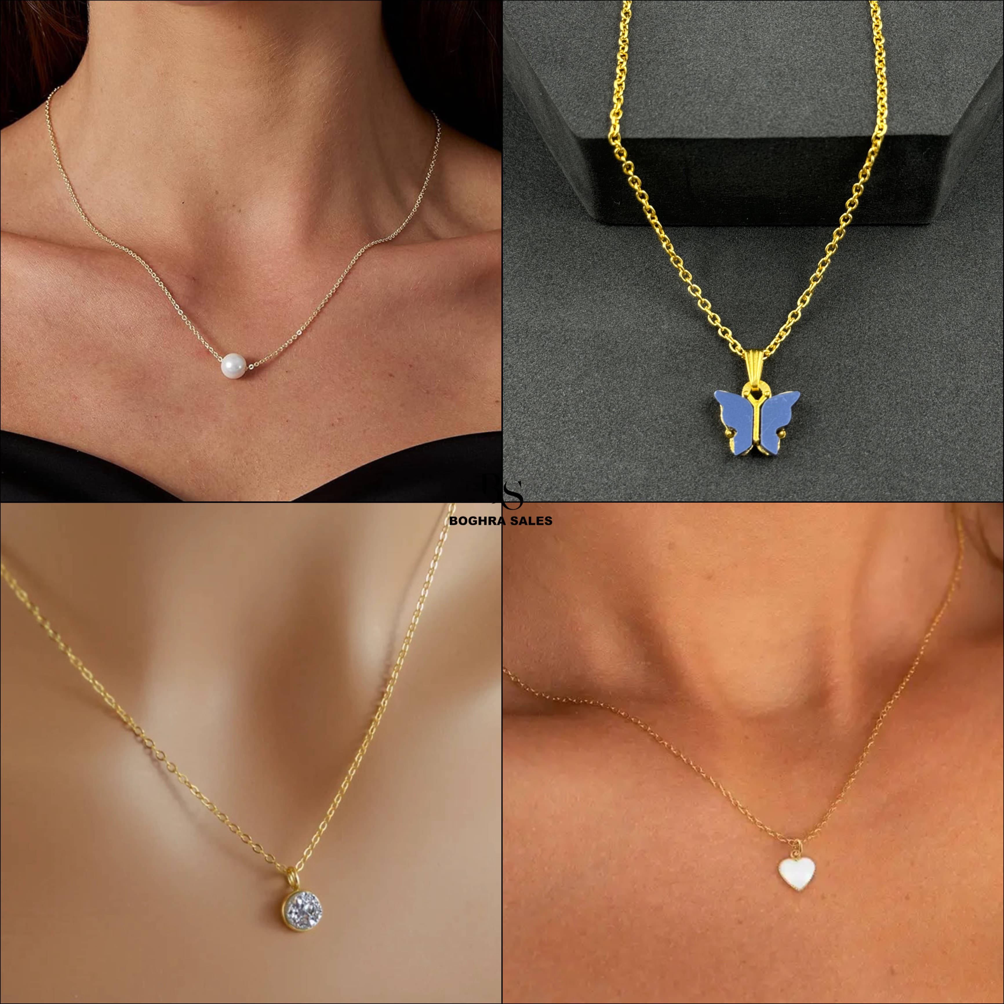 BOGHRA SALES Gold Pendant set ( Pack of 4 ) BOGHRA SALES Gold Pendant set ( Pack of 4 )