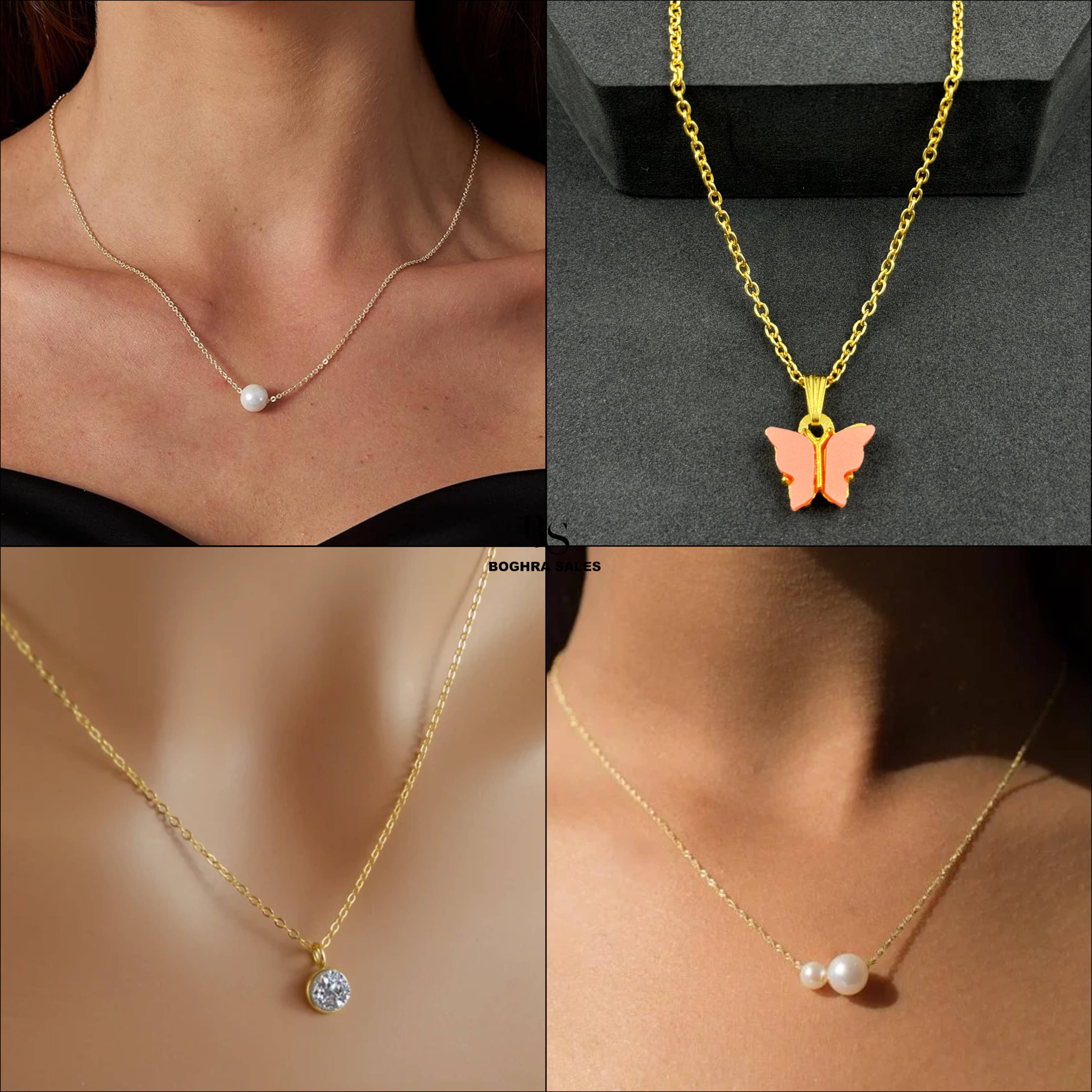 BOGHRA SALES Gold Pendant set ( Pack of 4 ) BOGHRA SALES Gold Pendant set ( Pack of 4 )