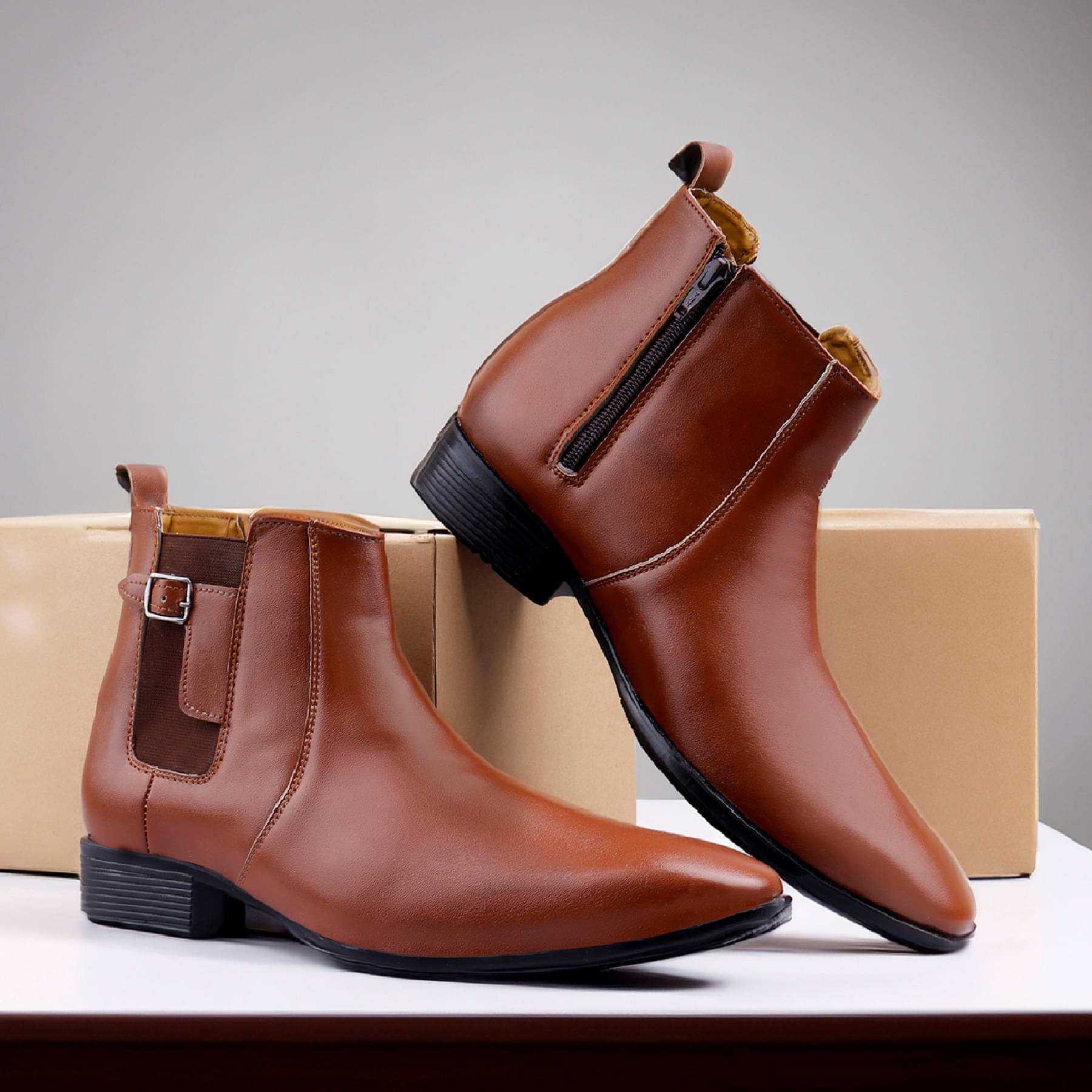     			BXXY Black Men's Chelsea Boots