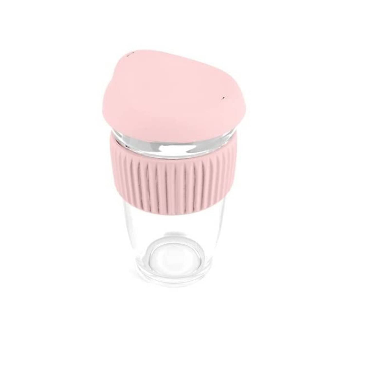     			Baskety Reusable Coffee Cup Glass Travel Mug 500 mL ( Pack of 1 )