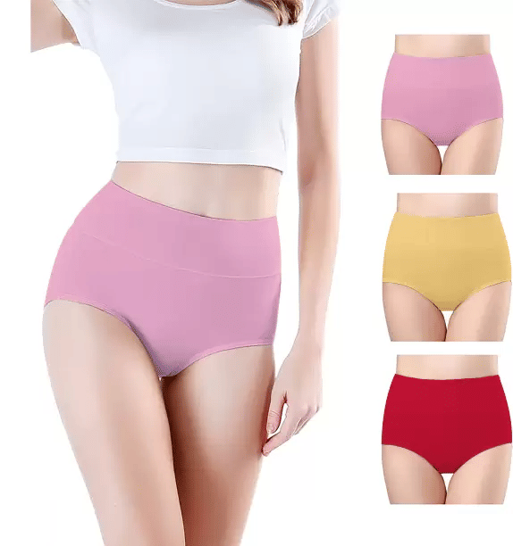 Bebron Pack of 3 Cotton Lycra Briefs For Women ( Multicolor1 ) Bebron Pack of 3 Cotton Lycra Briefs For Women ( Multicolor1 )